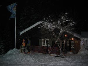 Night Skiing Cabin